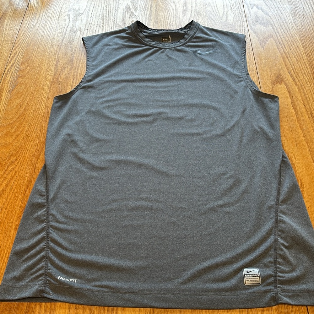 Men’s NikePro Charcoal Sleeveless Athletic Top